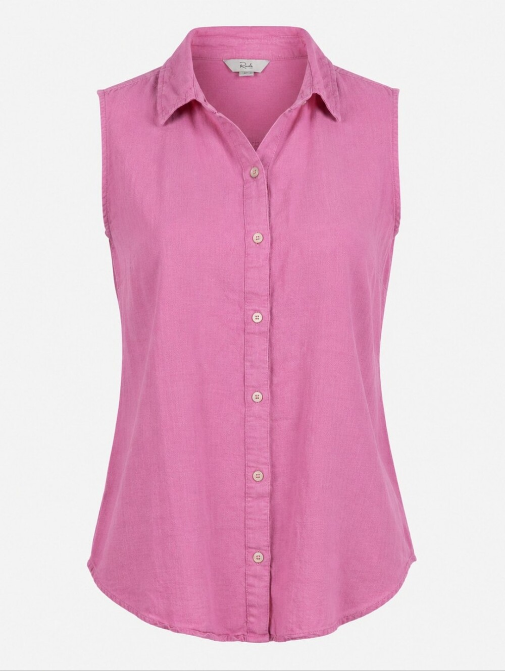 Croft & barrow Rose Pink Plus Size Sleeveless Button-Front Linen Casual Top 2X
